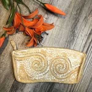 Vintage sequins and beaded clutch La Regal Ltd.